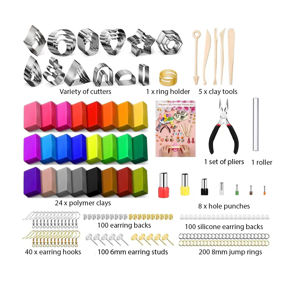 Polymer clay earring making kit