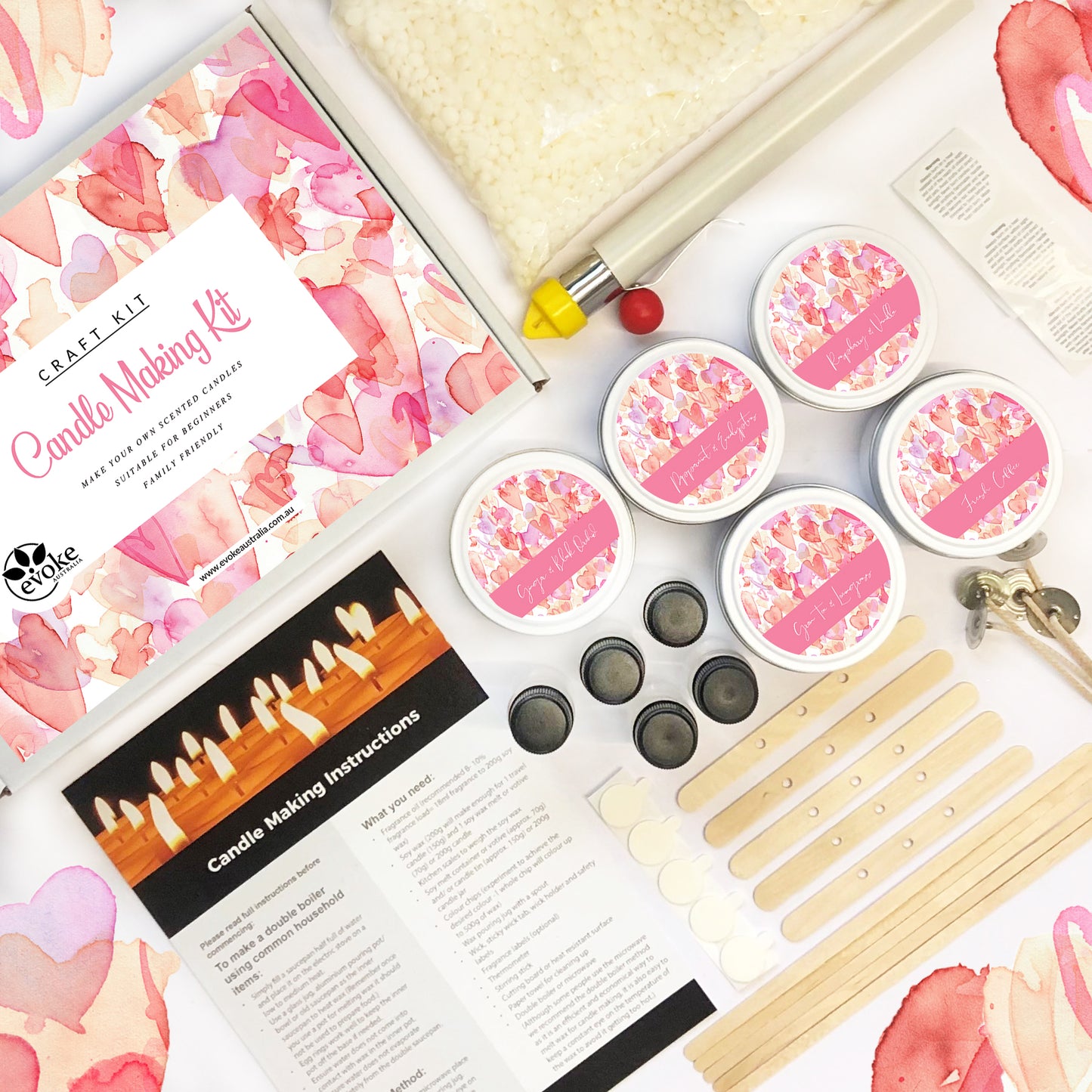 Candle Making Kit - Hearts