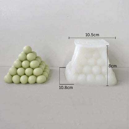Cube Pyramid Bubble Silicone Mold 3D