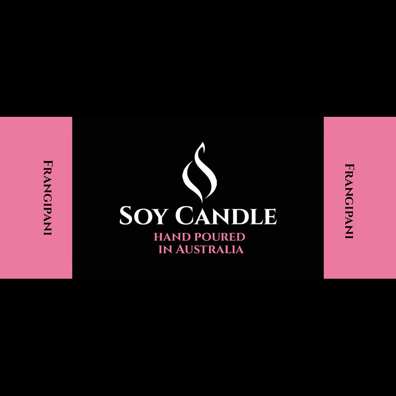 Soy Candle Label Frangipani - Evoke Australia