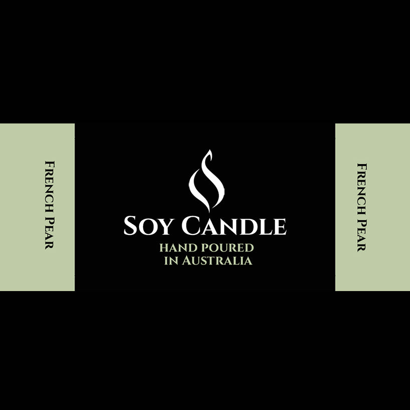 Soy Candle Label French Pear - Evoke Australia