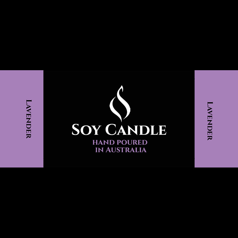 Soy Candle Label Lavender - Evoke Australia