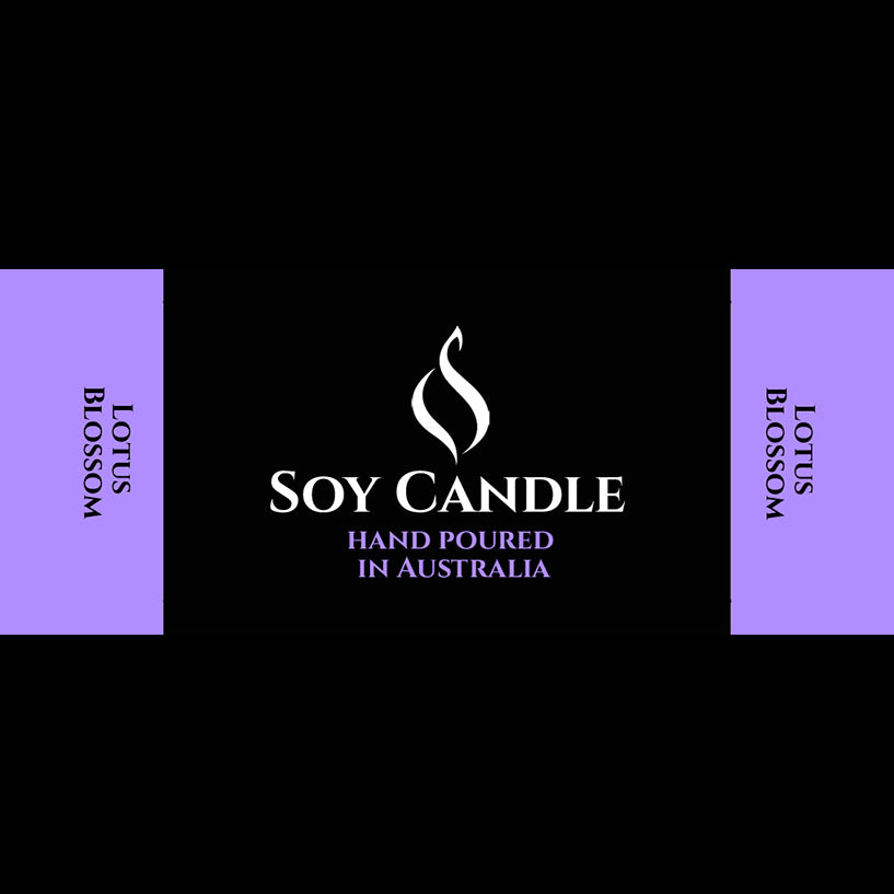 Soy Candle Label Lotus Blossom - Evoke Australia
