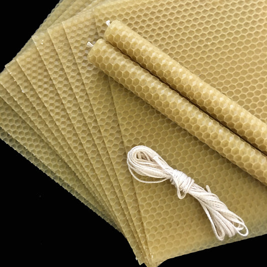 Natural Australian beeswax sheets 10 pack includes wick cord