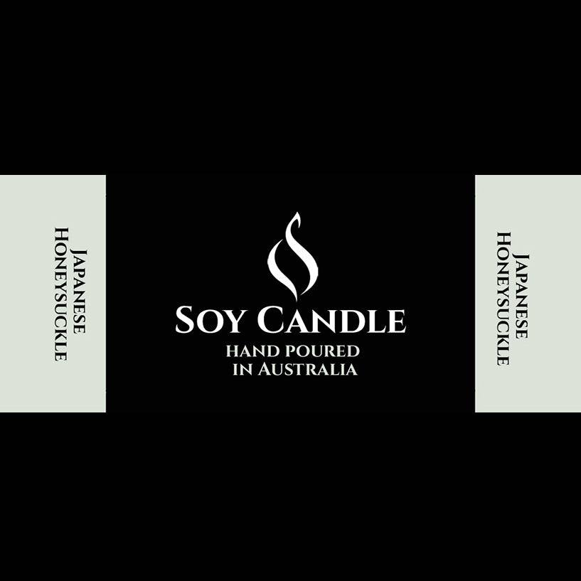 Soy Candle Label Japanese Honeysuckle - Evoke Australia