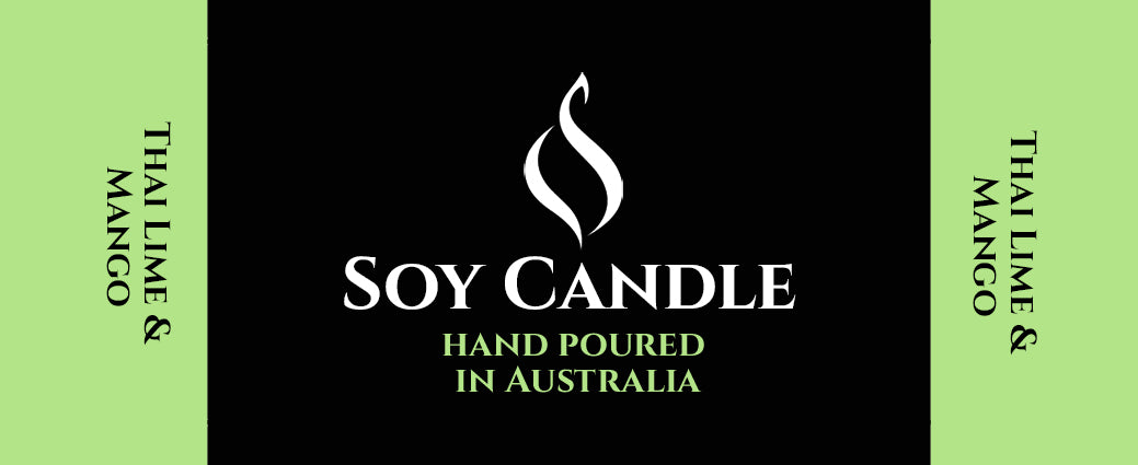 Soy Candle Label Thai Lime and Mango